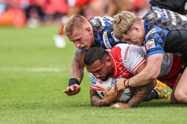 Hull KR 'dan Elliot Minchella, 6 Temmuz 2025' te İngiltere 'nin Hull kentinde oynanan 17. Betfred Süper Ligi karşılaşmasında Hull KR, Leeds Rhinos' a karşı Sewell Group Craven Park 'ta mücadele etti.