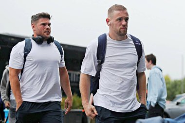 Warrington Wolves 'tan Matt Dufty, 17. Betfred Süper Lig karşılaşmasından önce Salford Red Devils' in Warrington Wolves 'a karşı Salford Community Stadyumu, Eccles, Birleşik Krallık' ta 4 Temmuz 2025