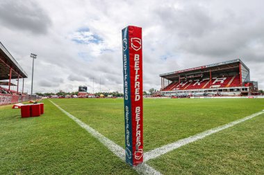 Sewell Group Craven Parkı 'nın genel görünümü Betfred Süper Ligi' nin 17. raundu öncesinde Hull KR, Leeds Gergedan 'a karşı Sewell Group Craven Park' ta 6 Temmuz 2025 'te Hull, İngiltere' de oynanan karşılaşma.