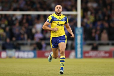 Warrington Wolves 'dan James Harrison 17. Betfred Süper Ligi karşılaşmasında Salford Red Devils, Warrington Wolves' a karşı Salford Community Stadyumu, Eccles, İngiltere, 4 Temmuz 2025