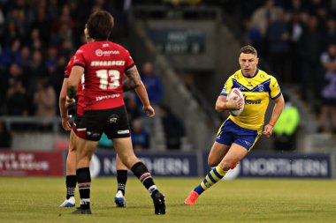 Warrington Wolves 'tan George Williams 17. Betfred Süper Ligi karşılaşmasında Salford Red Devils, Warrington Wolves' a karşı Salford Community Stadyumu, Eccles, İngiltere, 4 Temmuz 2025