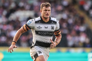 18. Betfred Süper Ligi karşılaşmasında Hull FC, Wakefield Trinity 'ye karşı MKM Stadyumu, Hull, Birleşik Krallık' ta oynanan karşılaşmada Hull FC 'den Liam Knight.