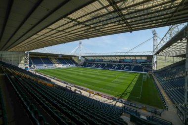 Deepdale 'in Deepdale, Preston North End' e karşı 13 Temmuz 2025 tarihli ön sezon dostluk maçı öncesinde genel bir görüntüsü.