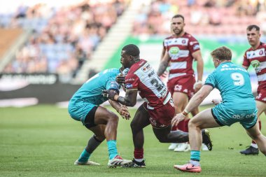Wigan Warriors 'dan Christian Wade, Birleşik Krallık' ın Wigan şehrindeki Brick Community Stadyumu 'nda Wigan Warriors' a karşı oynadığı 18.