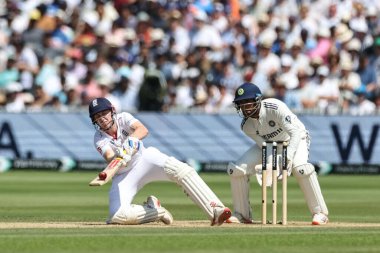 İngiltere 'den Harry Brook 3. Rothesay Test Maçı 4. İngiltere - Hindistan maçı sırasında İngiltere - Lords, Londra, Birleşik Krallık, 13 Temmuz 2025