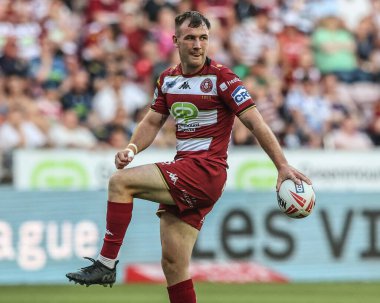 Wigan Warriors 'dan Harry Smith, 18. Betfred Süper Ligi karşılaşmasında Wigan Warriors, Huddersfield Giants' a karşı Brick Community Stadyumu, Wigan, İngiltere, 11 Temmuz 2025