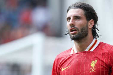 Liverpool 'dan Dominik Szoboszlai 13 Temmuz 2025' te İngiltere 'nin Deepdale kentinde Preston North End Liverpool' a karşı oynanan ön sezon dostluk maçında