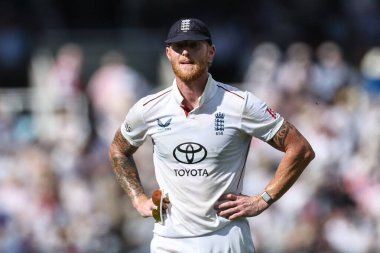 İngiltere kaptanı Ben Stokes, 3. Rothesay Test Maçı 'nda Hindistan' a karşı Lords, Londra, İngiltere, 12 Temmuz 2025 'te