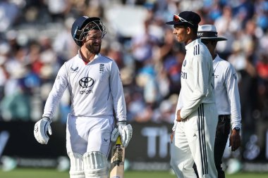 İngiltere 'den Ben Duckett 3. Rothesay Test Maçı' nda gülerek İngiltere 'ye karşı Hindistan Lords, Londra, İngiltere, 12 Temmuz 2025