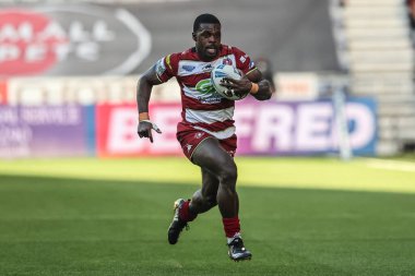 Wigan Warriors 'dan Christian Wade, 11 Temmuz 2025' te İngiltere 'nin Wigan kentindeki Brick Community Stadyumu' nda Wigan Warriors ile Huddersfield Giants arasındaki 18.