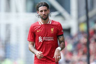 Liverpool 'dan Dominik Szoboszlai 13 Temmuz 2025' te İngiltere 'nin Deepdale kentinde Preston North End Liverpool' a karşı oynanan ön sezon dostluk maçında