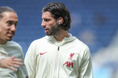 Liverpool 'dan Dominik Szoboszlai, 13 Temmuz 2025' te İngiltere 'nin Deepdale kentinde oynanan Preston North End-Liverpool maçında stadyuma geldi.