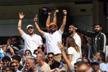 Hindistan taraftarları, Hindistan 'ın 3. Rothesay Test Maçı' nda Hindistan 'a karşı Hindistan - Londra, Birleşik Krallık, 14 Temmuz 2025' te oynanan 5.