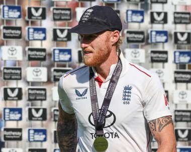 Maçın adamı 3. Rothesay Test Maçı sırasında İngiltere kaptanı Ben Stokes 5. İngiltere - Hindistan Lords, Londra, İngiltere, 14 Temmuz 2025