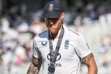 Maçın adamı 3. Rothesay Test Maçı sırasında İngiltere kaptanı Ben Stokes 5. İngiltere - Hindistan Lords, Londra, İngiltere, 14 Temmuz 2025