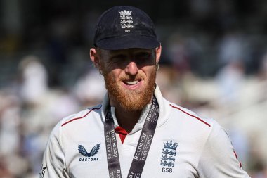 Maçın adamı 3. Rothesay Test Maçı sırasında İngiltere kaptanı Ben Stokes 5. İngiltere - Hindistan Lords, Londra, İngiltere, 14 Temmuz 2025
