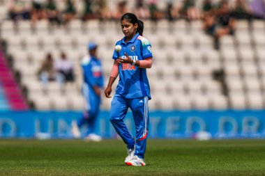 Hindistan 'dan Amanjot Kaur, 1. Metro Bank Bir Gün Uluslararası karşılaşmasında İngiltere Kadınlar Hindistan Kadınlarına Karşı Utilita Bowl, Southampton, Birleşik Krallık, 16 Temmuz 2025