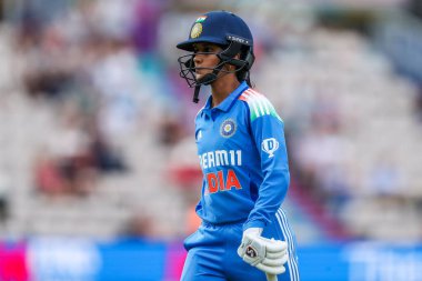 Hindistan 'dan Jemimah, 1. Metro Bank Bir Gün Uluslararası Maçı' nda görevden alınmasının ardından üzgün görünüyor. İngiltere Kadınlar Hindistan Kadınlarına Karşı Utilita Bowl, Southampton, İngiltere, 16 Temmuz 2025