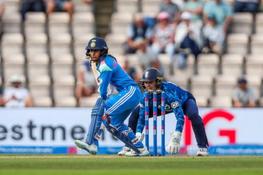 Hindistan 'dan Jemimah, 1. Metro Bank Bir Gün Uluslararası Maçı sırasında İngiltere Bayanlar Hindistan' a Karşı Utilita Bowl, Southampton, Birleşik Krallık 'ta 16 Temmuz 2025