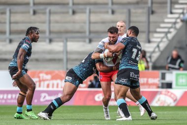 St. Helens takımından Alex Walmsley, 17 Temmuz 2025 'te St Helens-Leigh Stadyumu' nda oynanan 19.