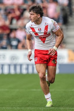 St. Helens 'den Owen Dagnall, Betfred Süper Lig 19. Maç sırasında St Helens, Leigh Leopards' a karşı Tamamen Wicked Stadyumu, St Helens, Birleşik Krallık, 17 Temmuz 2025