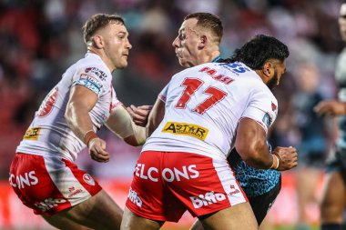 Leopar Leoparlar 'dan Frankie Halton, 17 Temmuz 2025' te St Helens - Leigh Leopards maçının 19.