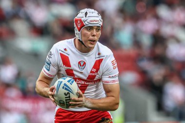 St. Helens 'den Harry Robertson, 17 Temmuz 2025' te St Helens - Leigh Leopards maçında St. Helens - All Wicked Stadyumu, St Helens, İngiltere