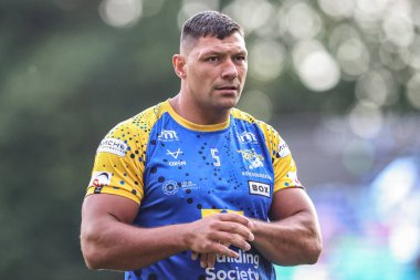 Leeds Rhinos takımının Ryan Hall 'u Betfred Süper Ligi' nin 19 'uncu raundunda Leeds Gergedan' a karşı Headingley Stadyumu, Leeds, İngiltere, 18 Temmuz 2025