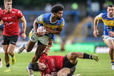 Leeds Rhinos takımından Kallum Watkins, 18 Temmuz 2025 tarihinde Leeds, İngiltere 'deki Headingley Stadyumu' nda oynanan 19.
