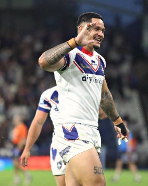 Wakefield Trinity takımından Renouf Atoni, 19. Betfred Süper Ligi karşılaşmasında Huddersfield Giants, Wakefield Trinity 'ye karşı Accu Stadyumu, Huddersfield, İngiltere, 18 Temmuz 2025