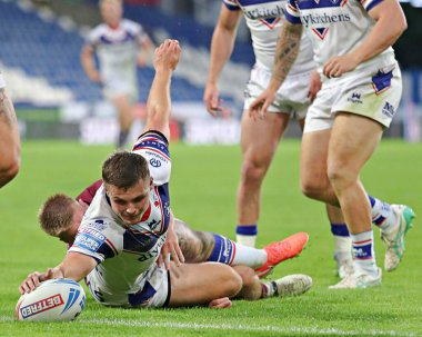 Wakefield Trinity 'den Cameron Scott, 18 Temmuz 2025' te İngiltere 'nin Huddersfield Stadyumu' nda oynanan 19.