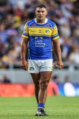 Ryan Hall of Leeds Rhinos, Betfred Süper Lig 19. Maçı sırasında Leeds Rhinos 'a karşı Salford Red Devils, Headingley Stadyumu, Leeds, İngiltere' de 18 Temmuz 2025
