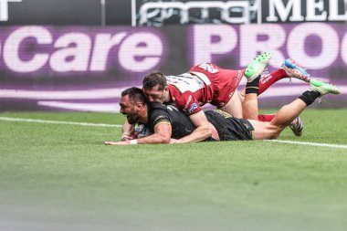 Hull FC 'den Jordan Rapana, 19 Temmuz 2025' te Wigan Warriors 'a karşı The Brick Community Stadyumu, Wigan, İngiltere' de oynanan 19.