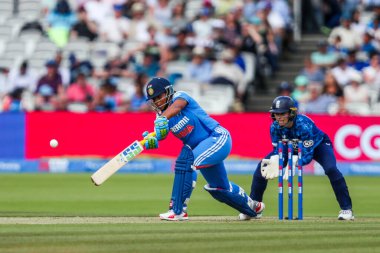 Hindistan 'dan Richa Ghosh, 2. Metro Bankası Bir Gün Uluslararası İngiltere Bayanlar, Hindistan Kadınlarına Karşı Lordlar, Londra, Birleşik Krallık, 19 Temmuz 2025