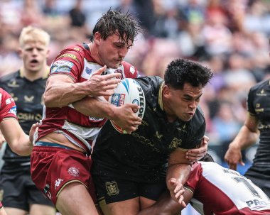 Hull FC 'den Herman Eseese, 19 Temmuz 2025' te Wigan Warriors 'a karşı The Brick Community Stadyumu, Wigan, İngiltere' de oynanan 19.