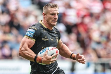 Hull FC 'den Jed Cartwright 19. Betfred Süper Lig karşılaşmasında Wigan Warriors, Hull FC' ye karşı The Brick Community Stadyumu, Wigan, İngiltere, 19 Temmuz 2025
