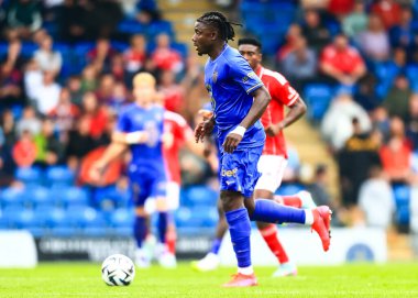 Monako 'dan Mohammed Salisu sezon öncesi dostluk maçı sırasında Nottingham Forest, Monako' ya karşı SMH Group Stadiumact Stadyumu, Chesterfield, İngiltere, 19 Temmuz 2025