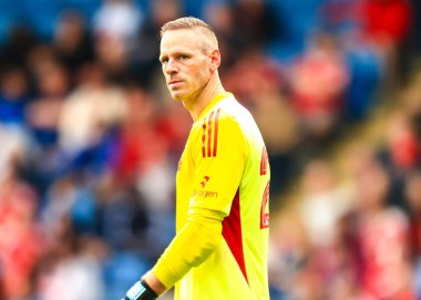 Matz Sels Nottingham Ormanı kalecisi sezon öncesi Nottingham Ormanı - Monako maçı sırasında SMH Group Stadiumact Stadyumu, Chesterfield, İngiltere, 19 Temmuz 2025