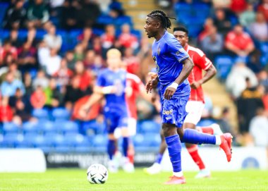 Monako 'dan Mohammed Salisu sezon öncesi dostluk maçı sırasında Nottingham Forest, Monako' ya karşı SMH Group Stadiumact Stadyumu, Chesterfield, İngiltere, 19 Temmuz 2025