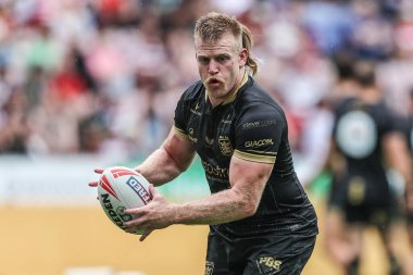 Hull FC 'den Brad Fash 19. Betfred Süper Lig karşılaşmasında Wigan Warriors' a karşı Hull FC maçı sırasında Wigan Community Stadyumu, Wigan, Birleşik Krallık 'ta 19 Temmuz 2025' te oynandı.
