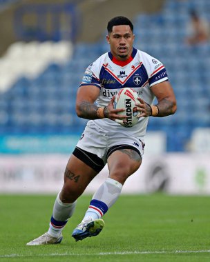 Wakefield Trinity takımından Renouf Atoni, 19. Betfred Süper Ligi karşılaşmasında Huddersfield Giants, Wakefield Trinity 'ye karşı Accu Stadyumu, Huddersfield, İngiltere, 18 Temmuz 2025