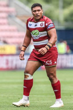 Wigan Warriors 'dan Patrick Mago 19. Betfred Süper Lig karşılaşmasında Wigan Warriors, Hull FC' ye karşı Brick Community Stadyumu, Wigan, İngiltere, 19 Temmuz 2025