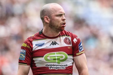 Wigan Warriors 'dan Liam Marshall 19. Betfred Süper Lig karşılaşmasında Wigan Warriors, Hull FC' ye karşı Brick Community Stadyumu, Wigan, İngiltere, 19 Temmuz 2025