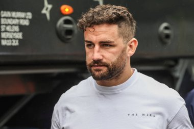 Warrington Kurtları 'ndan Toby King, 20 Temmuz 2025' te İngiltere 'nin Castleford kentinde oynanan 19. Betfred Süper Ligi karşılaşmasında Castleford Tigers, Warrington Wolves' a karşı.