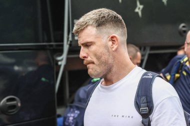 Warrington Wolves takımından Lachlan Fitzgibbon, 20 Temmuz 2025 'de İngiltere' nin Castleford kentinde oynanan 19.