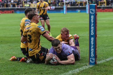 Warrington Wolves 'tan Jake Thewlis, 20 Temmuz 2025' te İngiltere 'nin Castleford kentinde oynanan 19. Betfred Süper Ligi karşılaşmasında Castleford Tigers ve Warrington Wolves maçına çıkıyor.