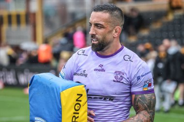 Warrington Wolves takımından Paul Vaughan, 20 Temmuz 2025 'te oynanan 19. Betfred Süper Ligi karşılaşmasında Castleford Tigers, Warrington Wolves' a karşı The Mend-A-Hose Jungle, Castleford, İngiltere