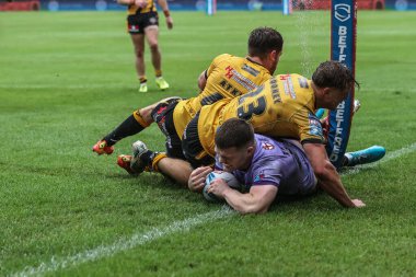 Warrington Wolves 'tan Jake Thewlis, 20 Temmuz 2025' te İngiltere 'nin Castleford kentinde oynanan 19. Betfred Süper Ligi karşılaşmasında Castleford Tigers ve Warrington Wolves maçına çıkıyor.