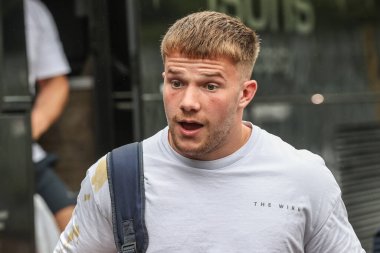 Warrington oyuncuları, 19. Betfred Süper Ligi karşılaşmasında Castleford Tigers ve Warrington Wolves 'a karşı The Mend-A-Hose Jungle, Castleford, İngiltere, 20 Temmuz 2025