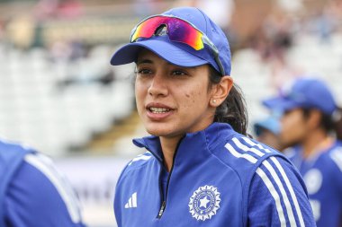 Hintli oyuncular 3. Metro Bankası Bir Gün Uluslararası İngiltere Kadınlar, Banks Riverside Stadyumu, Chester-le-street, Birleşik Krallık 22 Temmuz 2025 'te Hindistan Kadınlarına Karşı